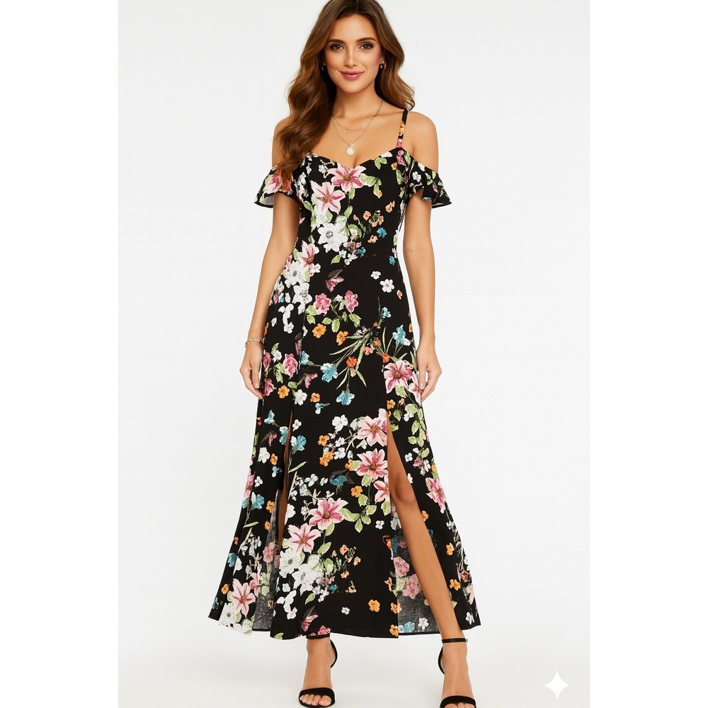 Love Fire Maxi Dress Womens S Floral Fairy Grunge Whimsical‎ Babydoll Coquette